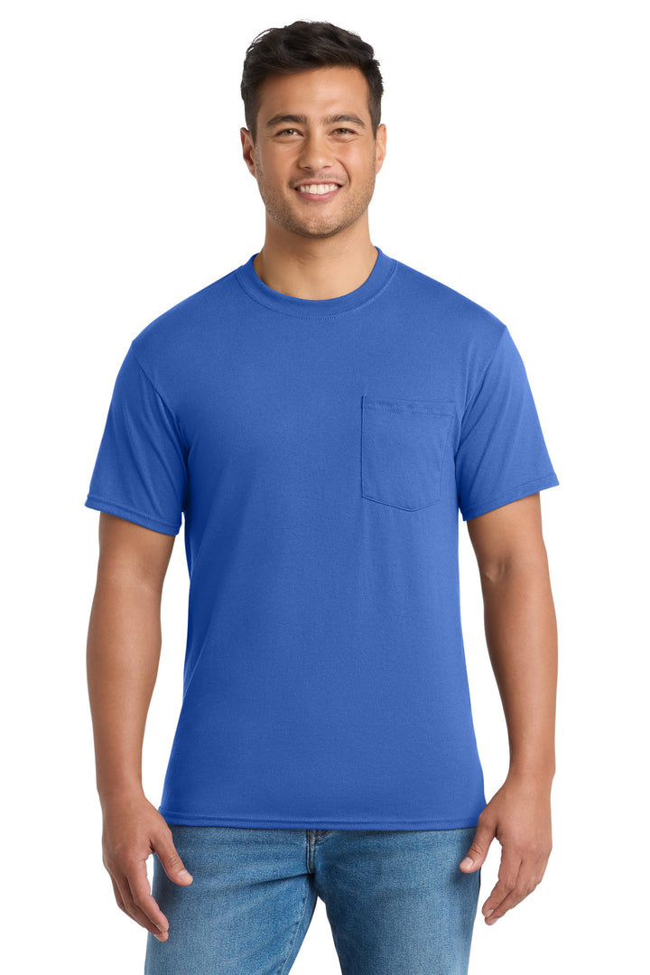 Port &amp; Co Tall Core Blend Pocket Tee