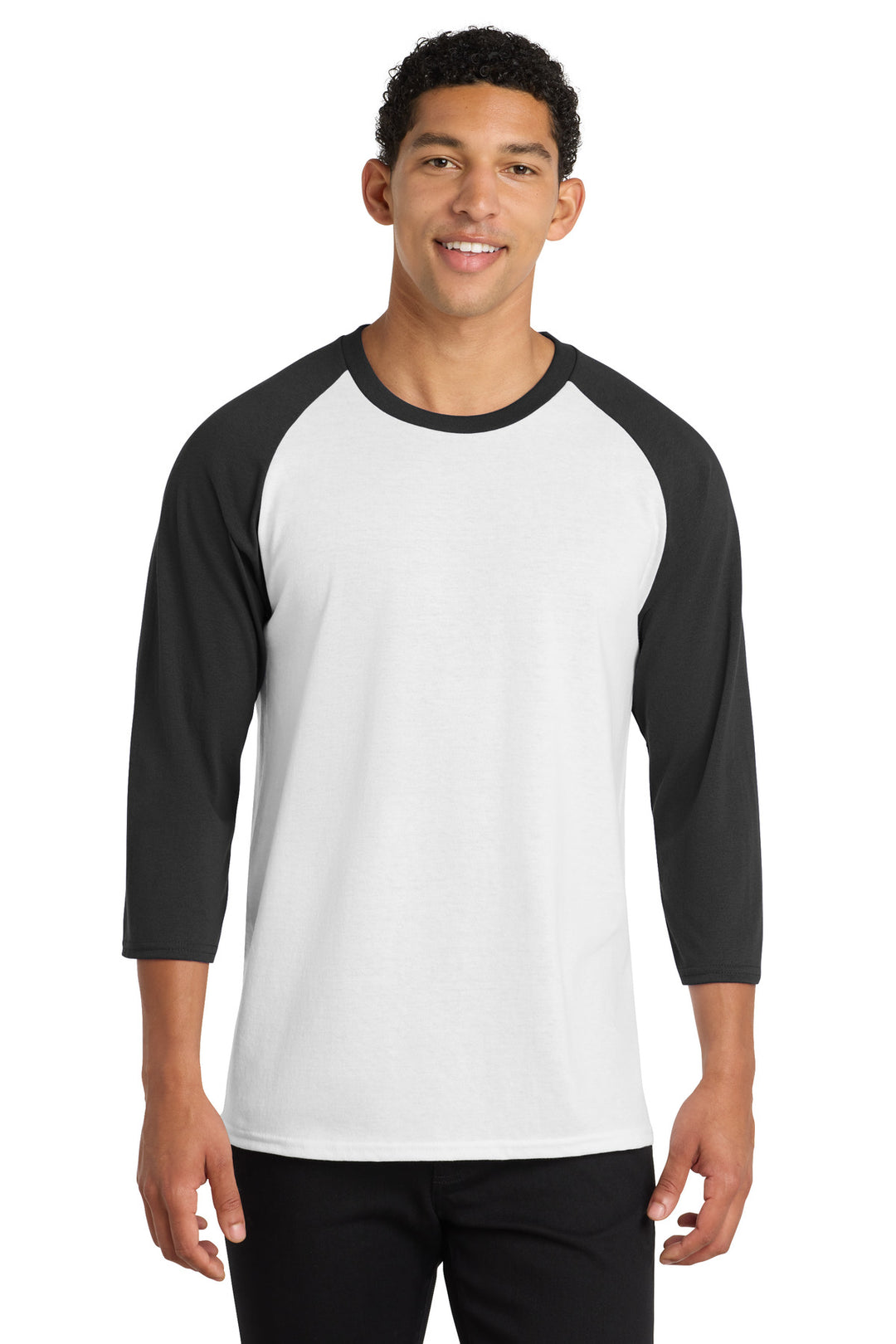 Port &amp; Co Core Blend 3/4-Sleeve Raglan Tee