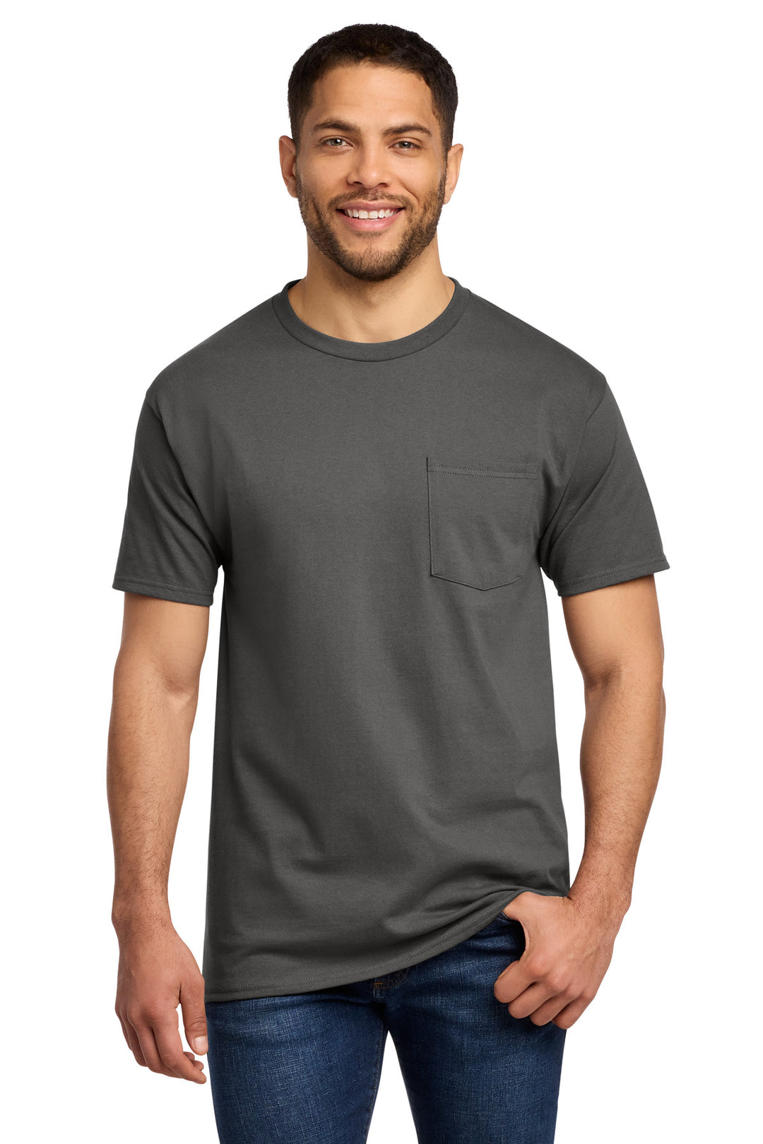 Port &amp; Co Tall Essential Pocket Tee