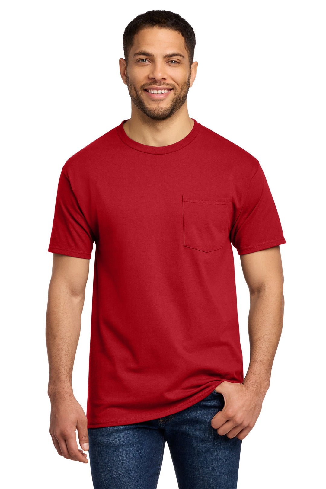 Port &amp; Co Tall Essential Pocket Tee