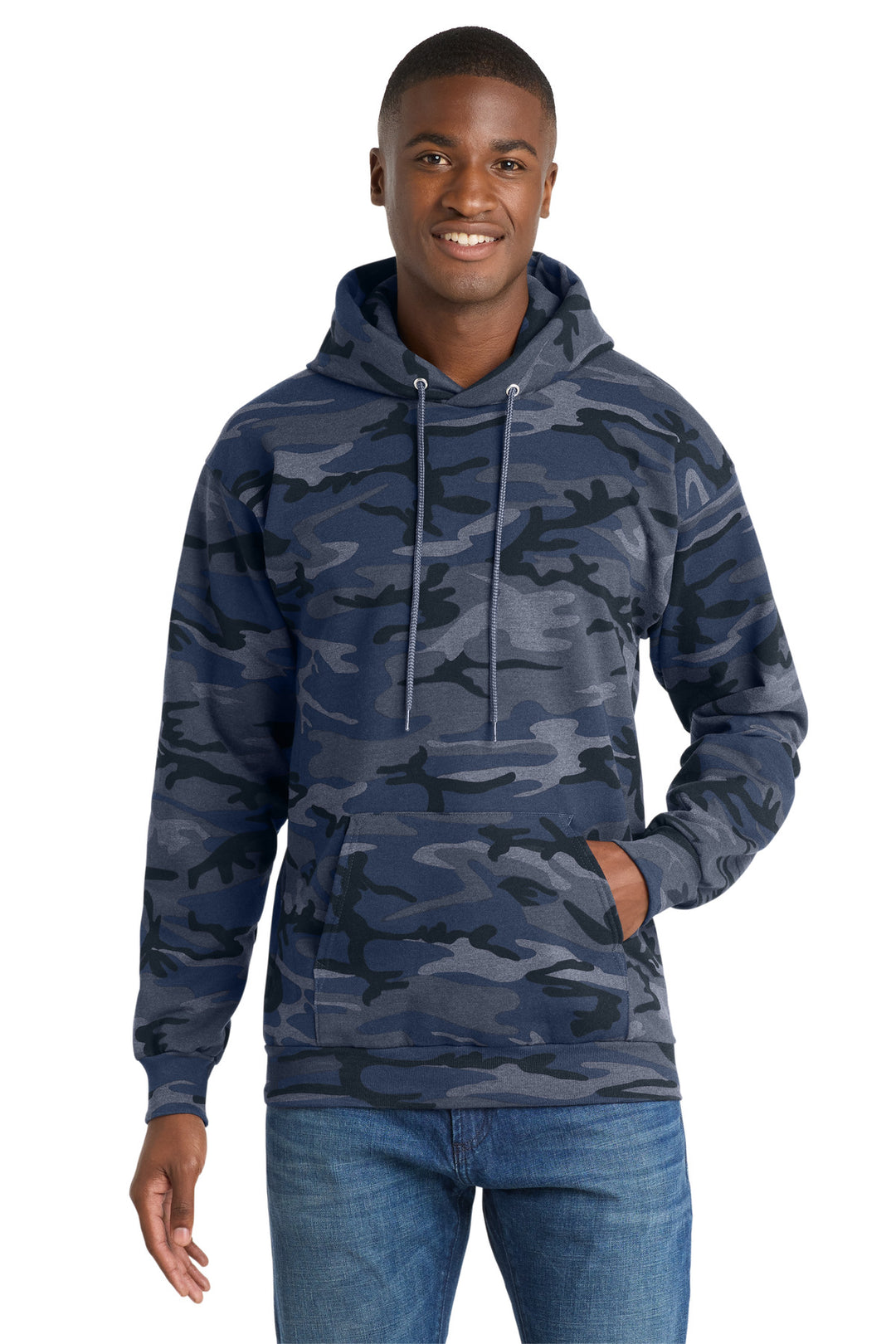 Port &amp; Co Core Fleece Camo Pullover Hooded Sweatshirt