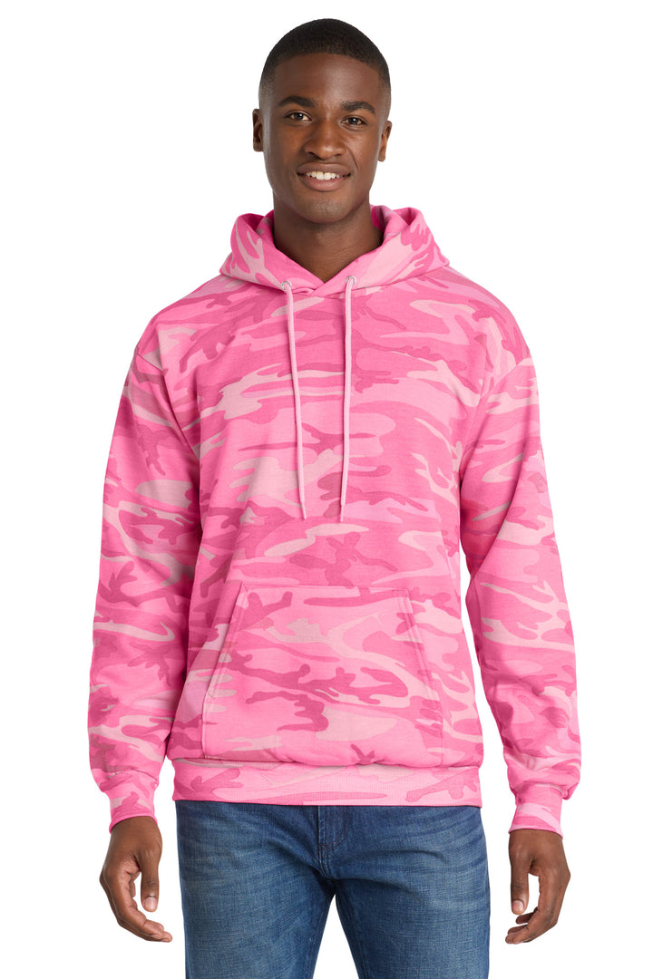 Port &amp; Co Core Fleece Camo Pullover Hooded Sweatshirt