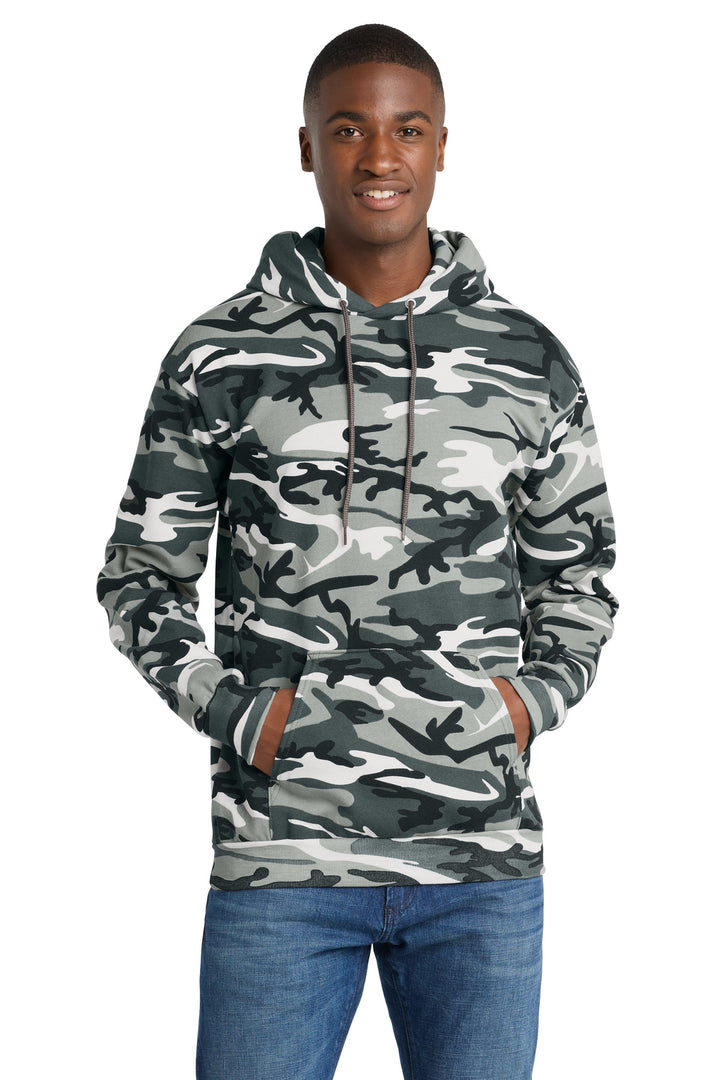 Port &amp; Co Core Fleece Camo Pullover Hooded Sweatshirt
