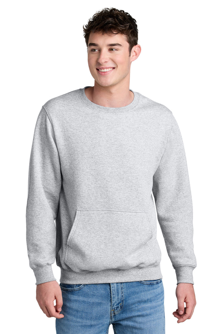 Port &amp; Co Core Fleece Crewneck Pocket Sweatshirt
