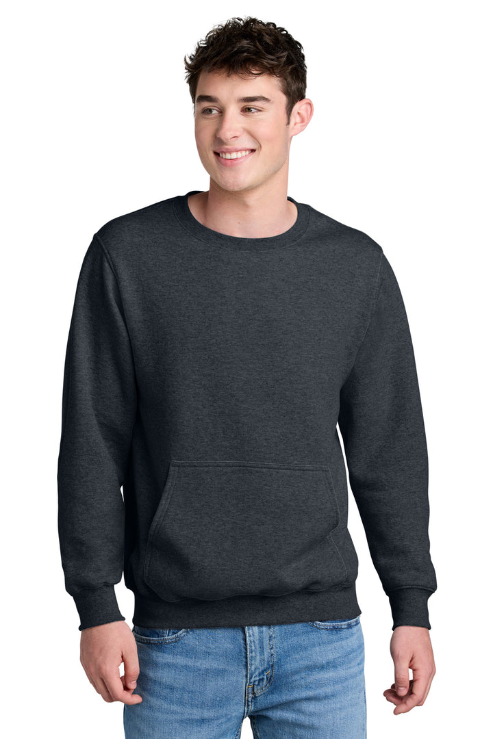Port &amp; Co Core Fleece Crewneck Pocket Sweatshirt