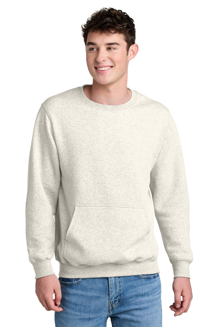 Port &amp; Co Core Fleece Crewneck Pocket Sweatshirt