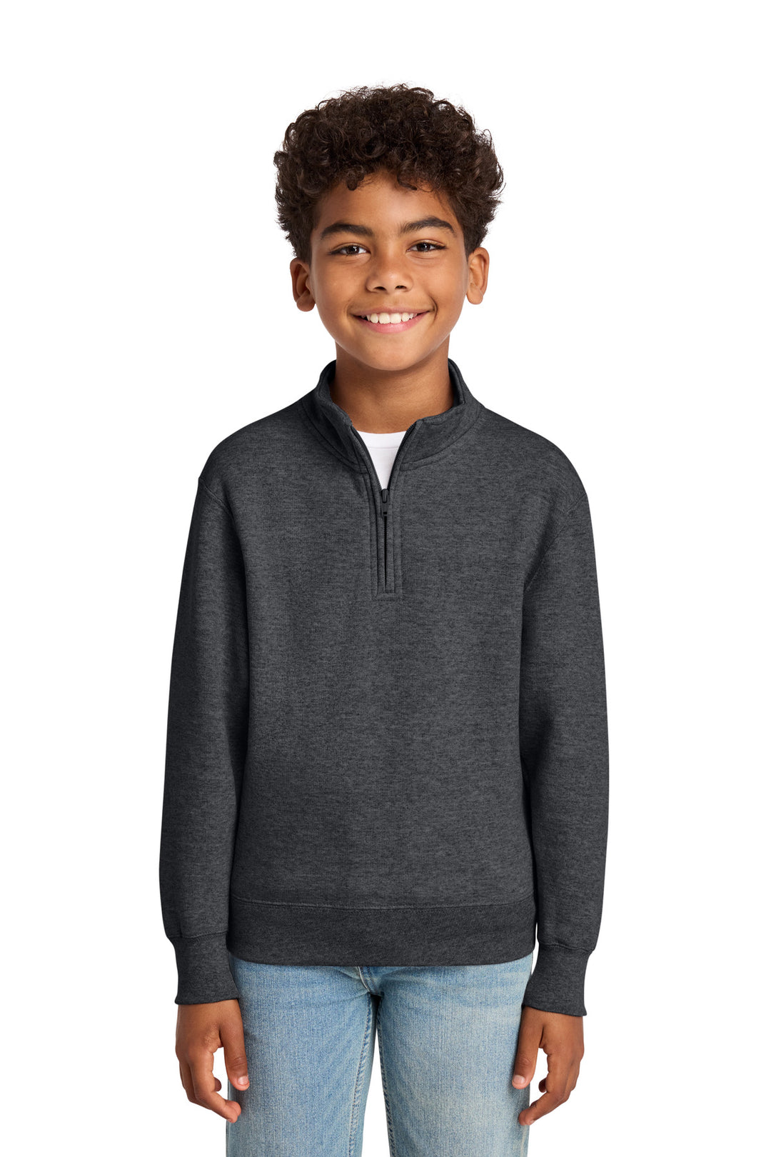 Port &amp; Co Youth Core Fleece 1/4-Zip Pullover Sweatshirt