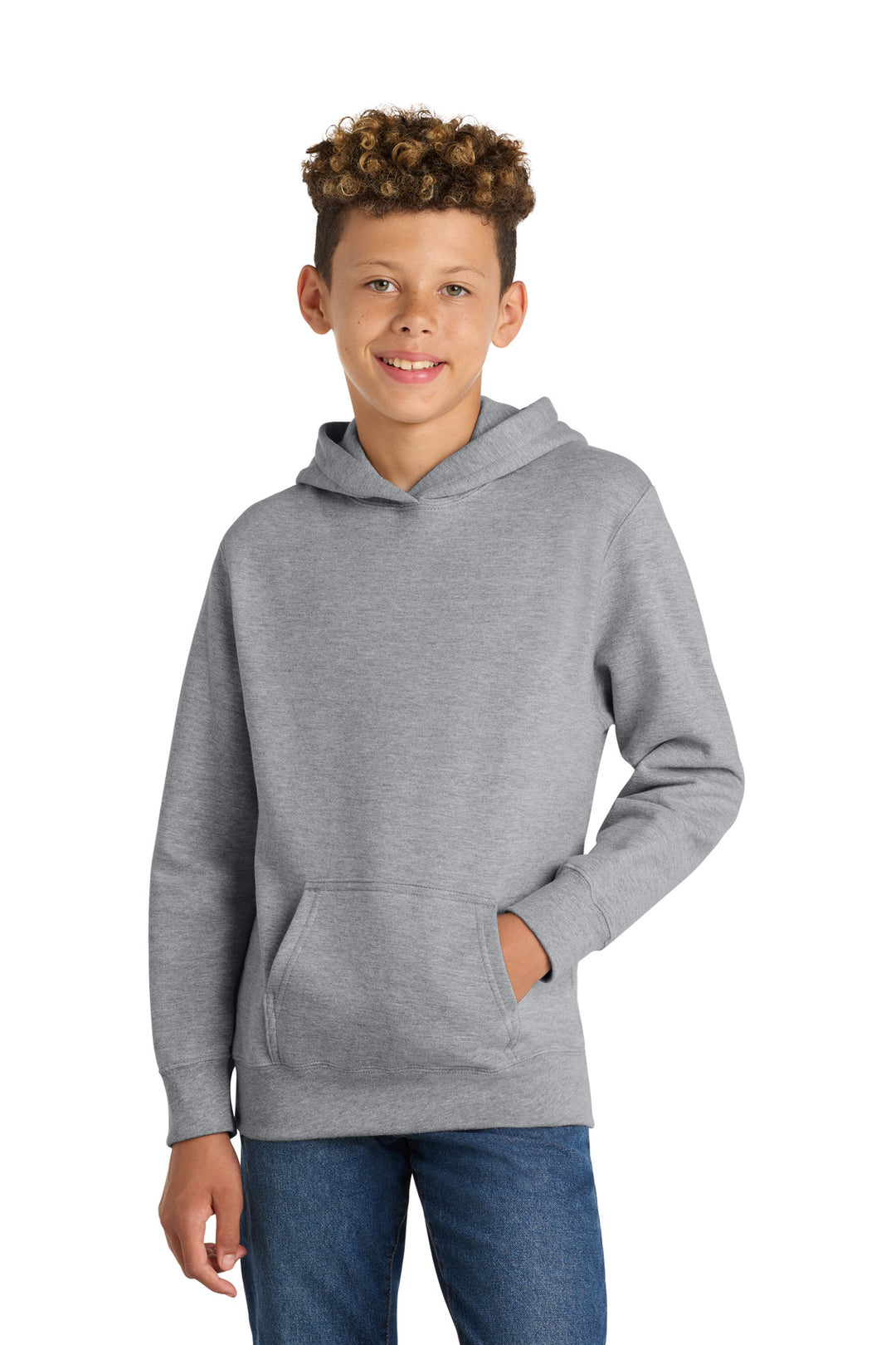 Port &amp; Co Youth Fan Favorite Fleece Pullover Hooded Sweatshirt