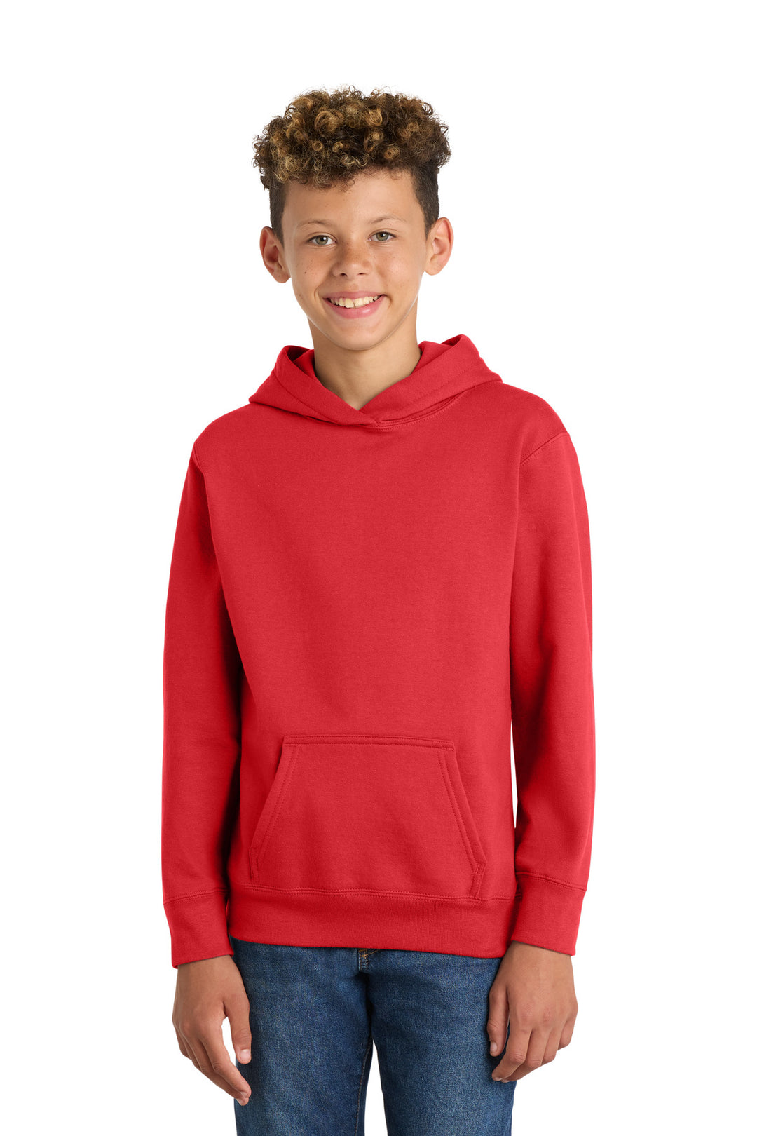 Port &amp; Co Youth Fan Favorite Fleece Pullover Hooded Sweatshirt