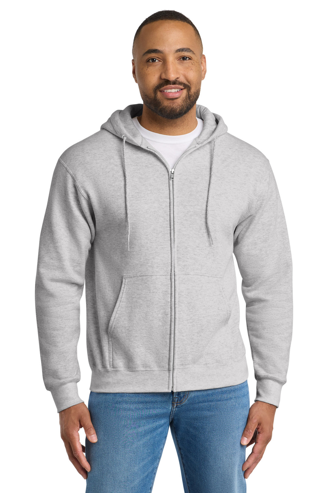 Port &amp; Co Tall Essential Fleece Full-Zip Hooded Sweatshirt