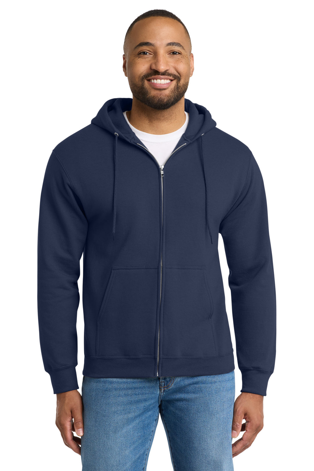 Port &amp; Co Tall Essential Fleece Full-Zip Hooded Sweatshirt