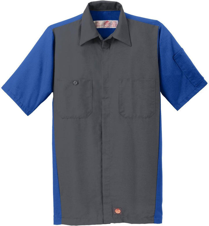Red Kap Short Sleeve Ripstop Crew Shirt. SY20